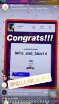 Congrats Bella and Blue